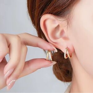 Anthropologie Gold and Silver Earrings